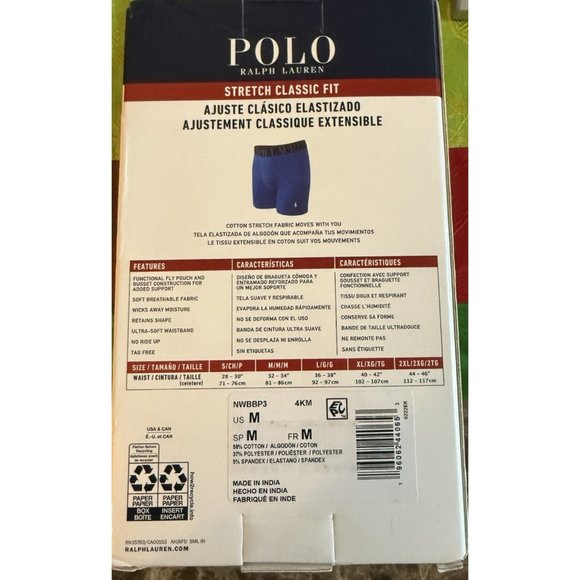 POLO RALPH LAUREN CLASSIC BOXER BRIEFS COLOR NWBBP3 BLACK/CRUISE/GREY - Picture 11 of 11